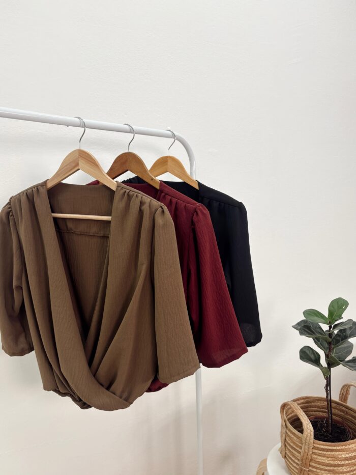 BLUSA DIANE CREP LINO MANGA 3/4