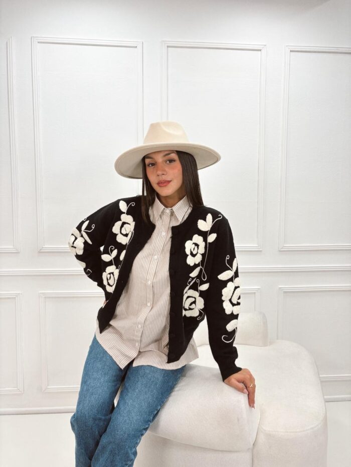 CARDIGAN OSLO BORDADO CHENILLE