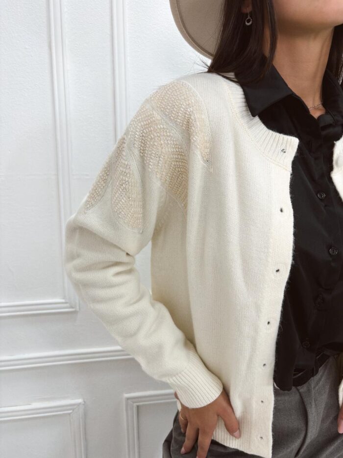 CARDIGAN ESTOCOLMO CON MOSTACILLAS
