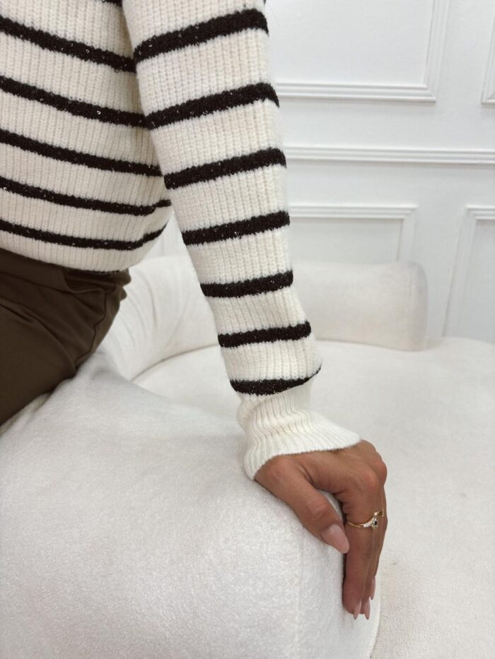 SWEATER TORINO RAYADO CON CIERRE