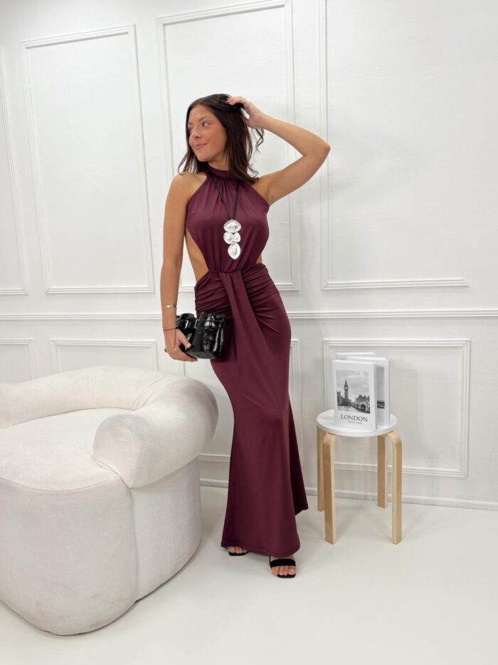 VESTIDO LARGO MICROFIBRA AMERICANO QUILLA
