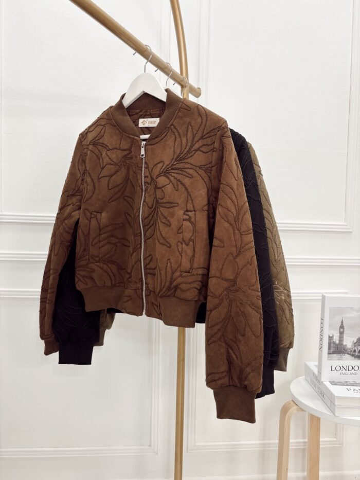 CAMPERA FORRADA GAMUZA BORDADA