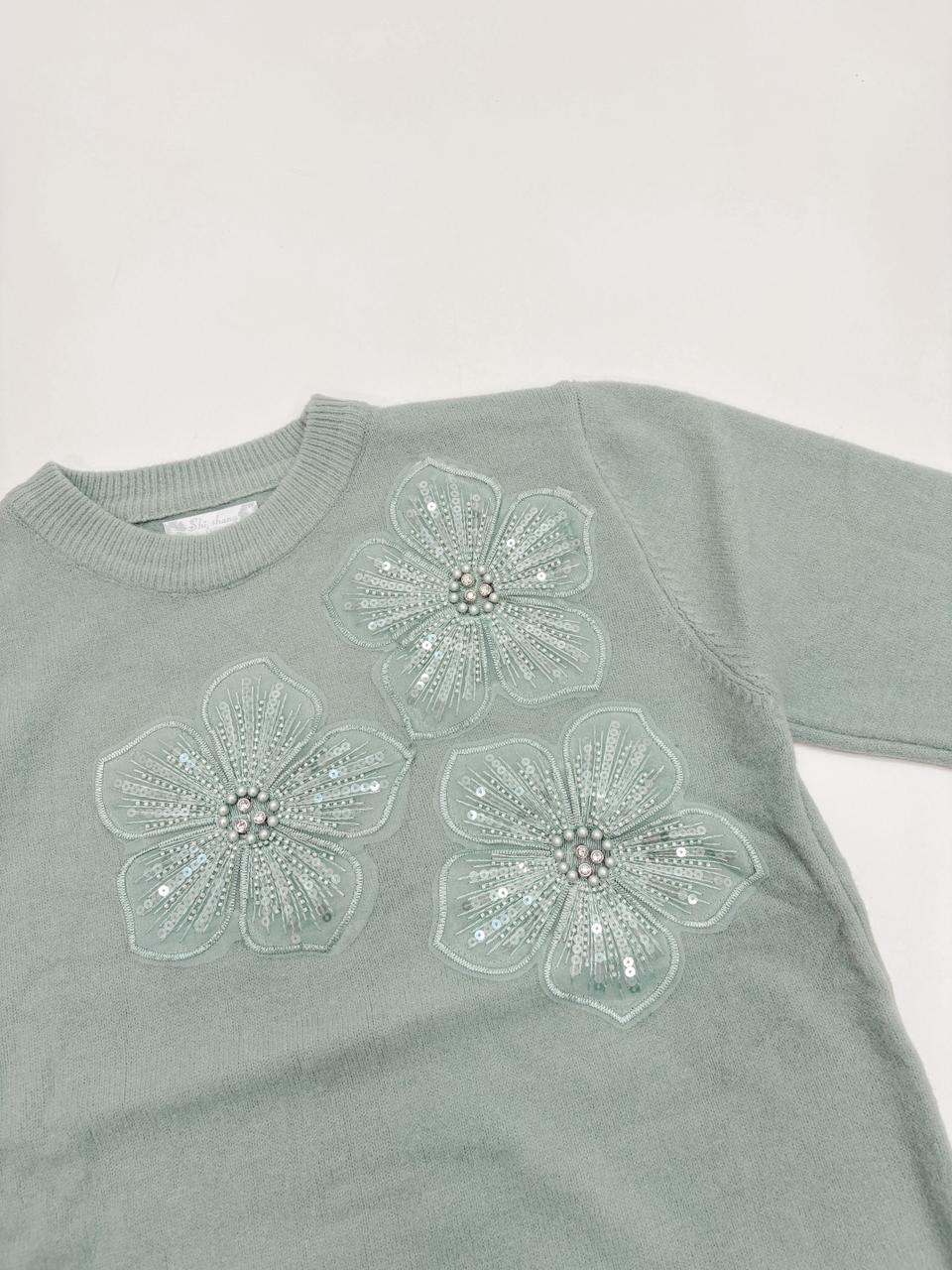SWEATER IMPORTADO FLOR BORDADA - Imagen 6