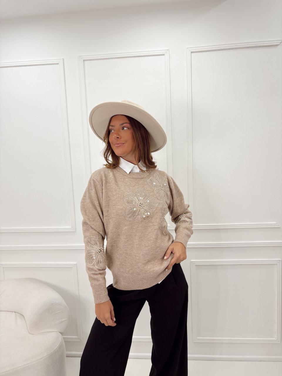 SWEATER IMPORTADO FLOR BORDADA - Imagen 11