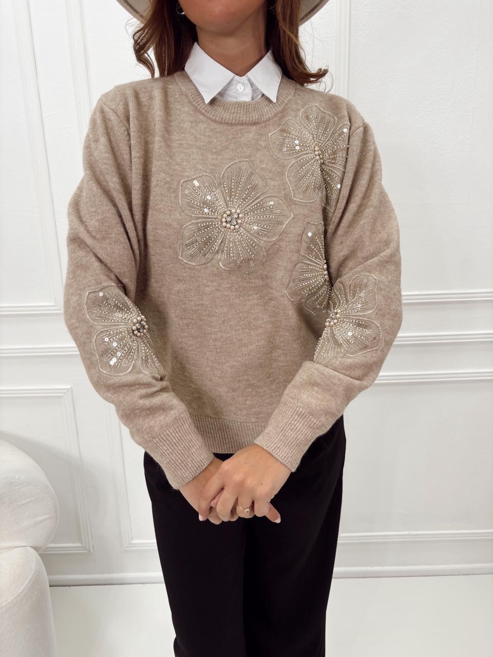 SWEATER IMPORTADO FLOR BORDADA - Imagen 12