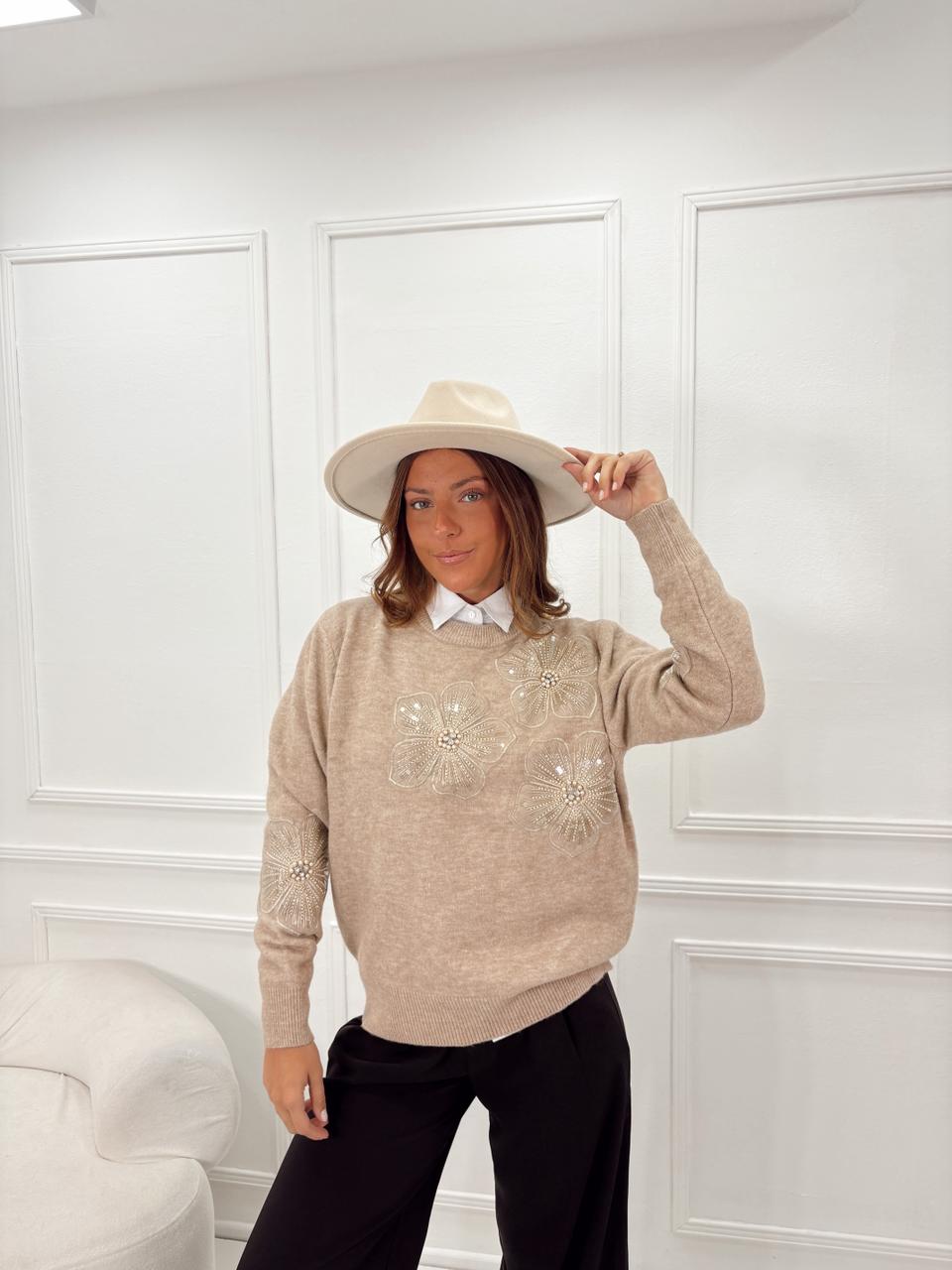 SWEATER IMPORTADO FLOR BORDADA - Imagen 10