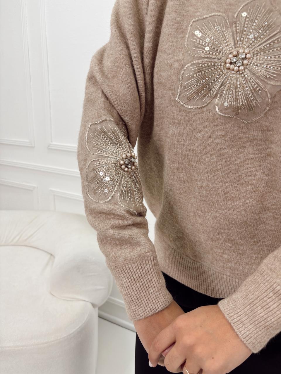SWEATER IMPORTADO FLOR BORDADA - Imagen 5