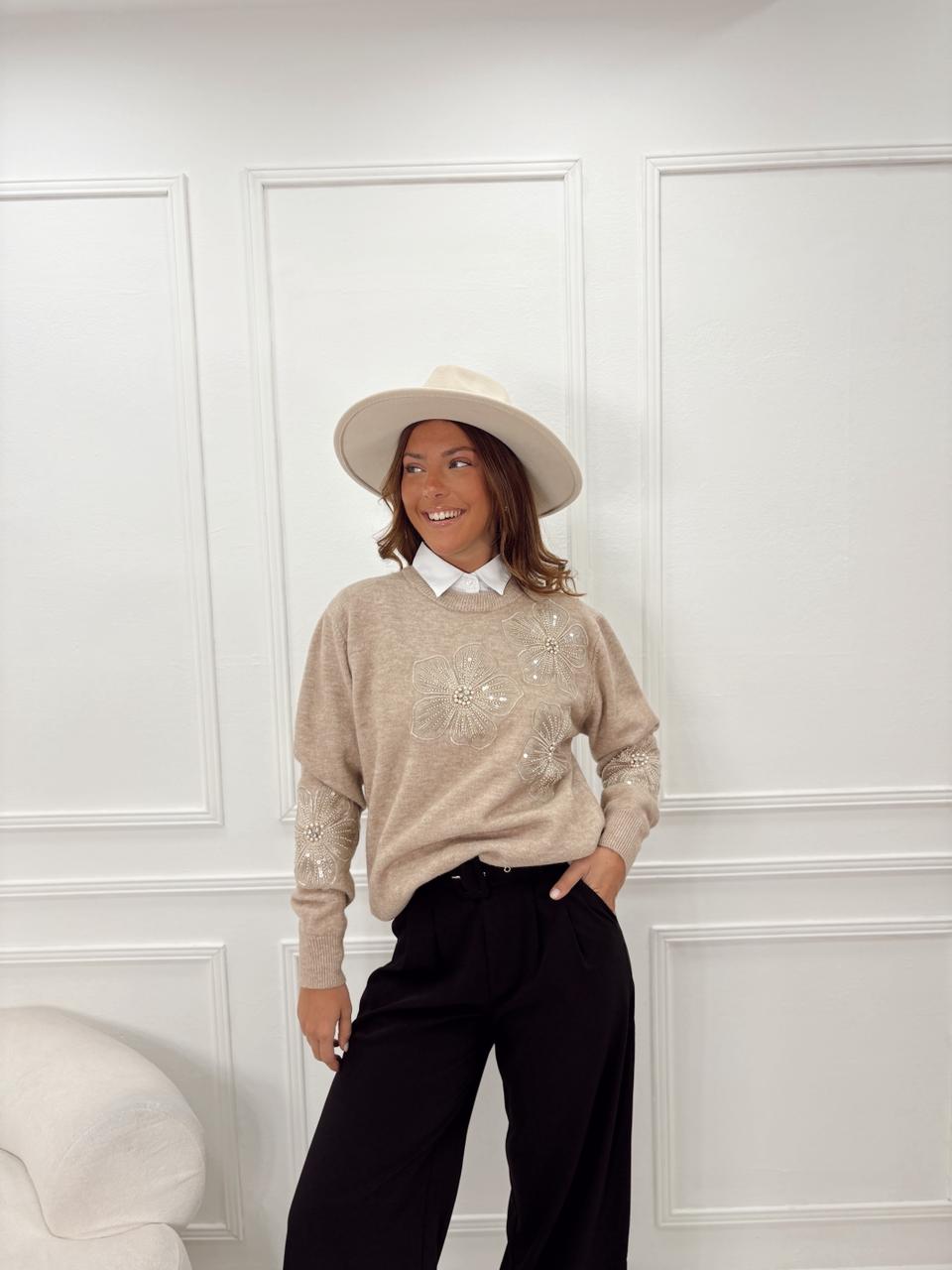 SWEATER IMPORTADO FLOR BORDADA - Imagen 15