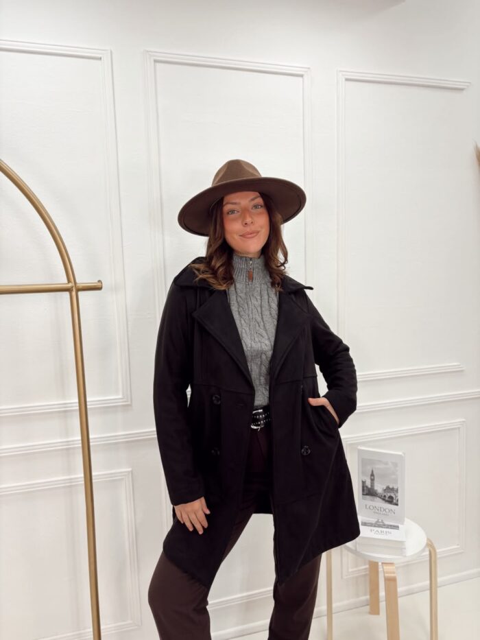 SACO GAMUZA CON PIEL