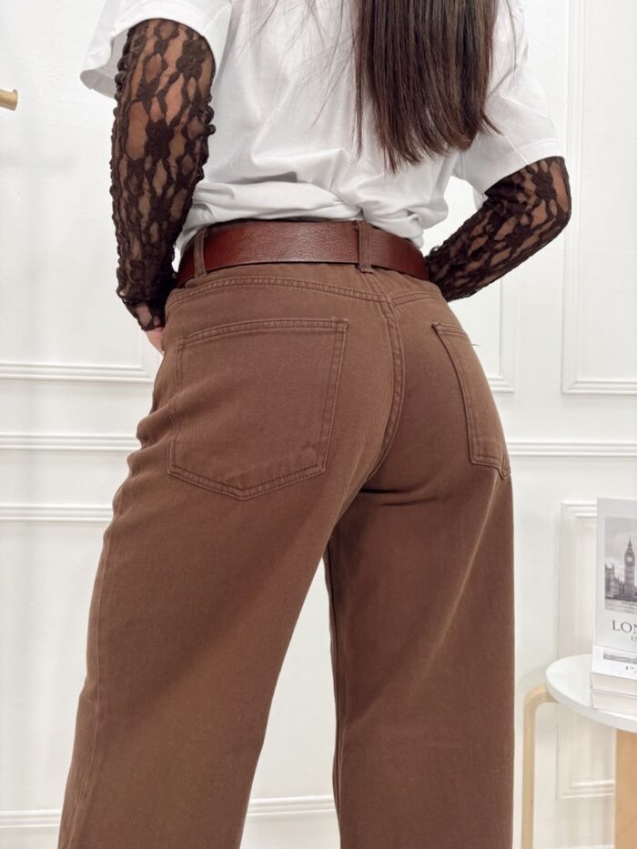 JEANS WIDE CACAO
