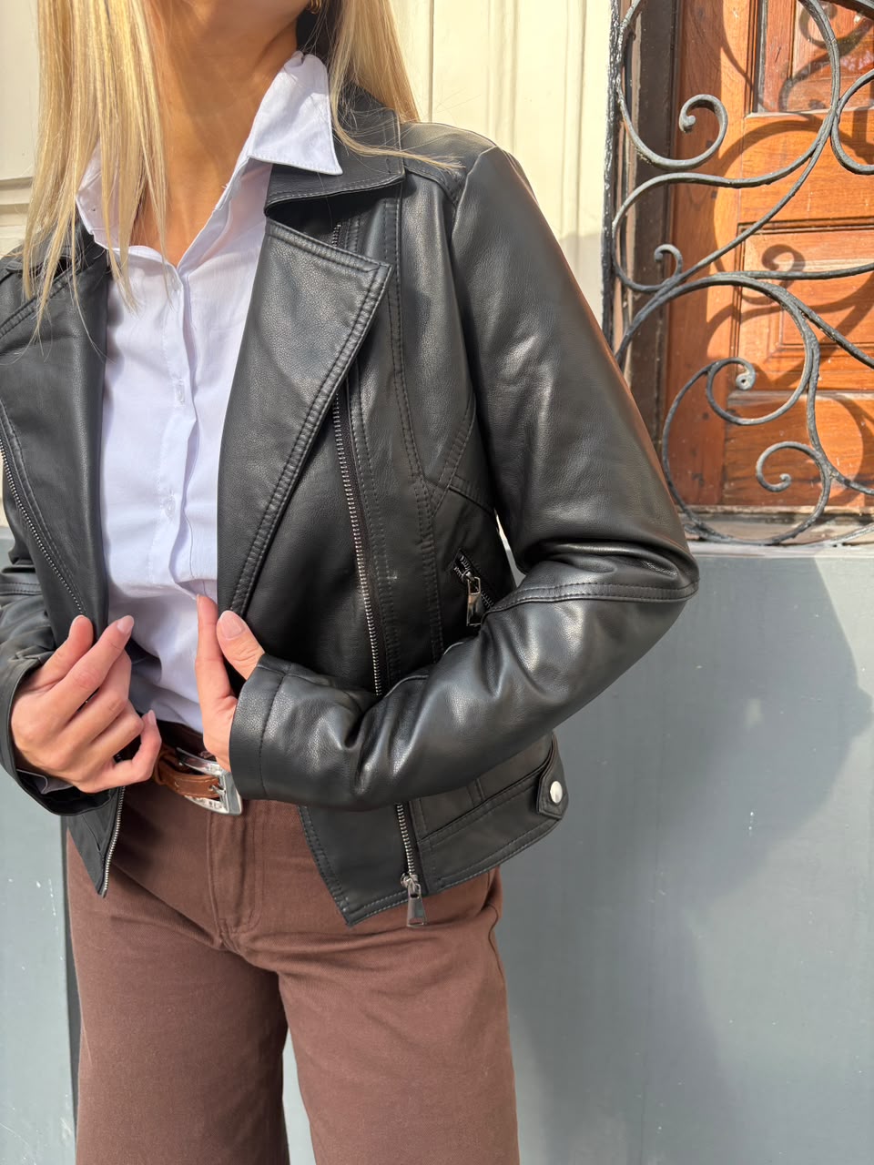 CAMPERA ECO CUERO CLASICA - Imagen 2