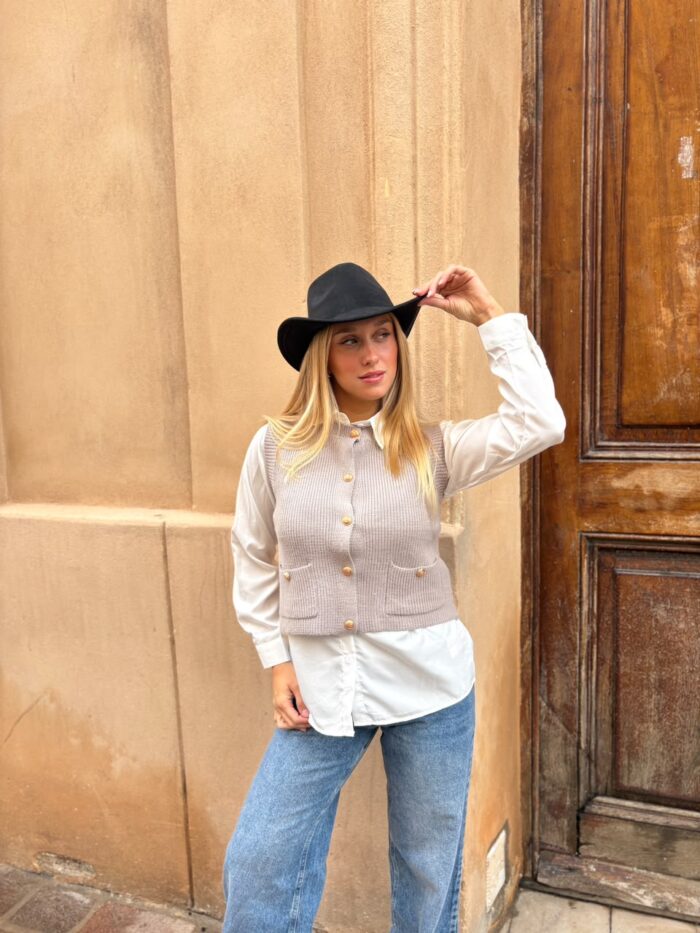 CHALECO CAMISA CON BOTONES