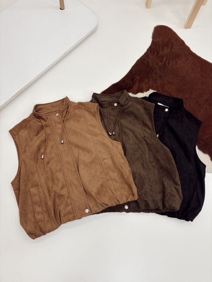 CHALECO BOMBER GAMUZADO