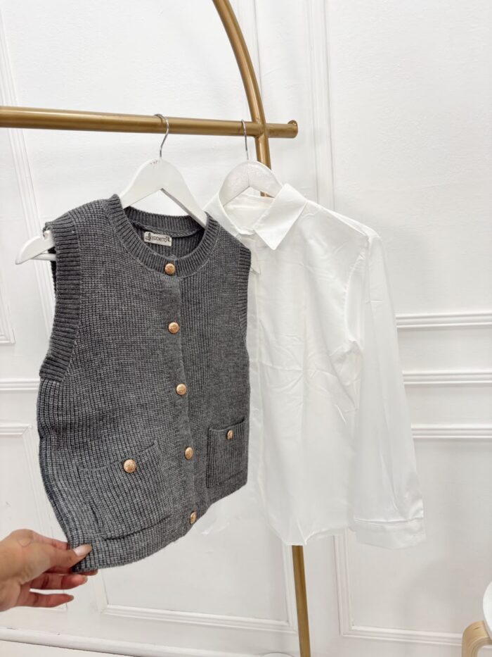 CHALECO CAMISA CON BOTONES