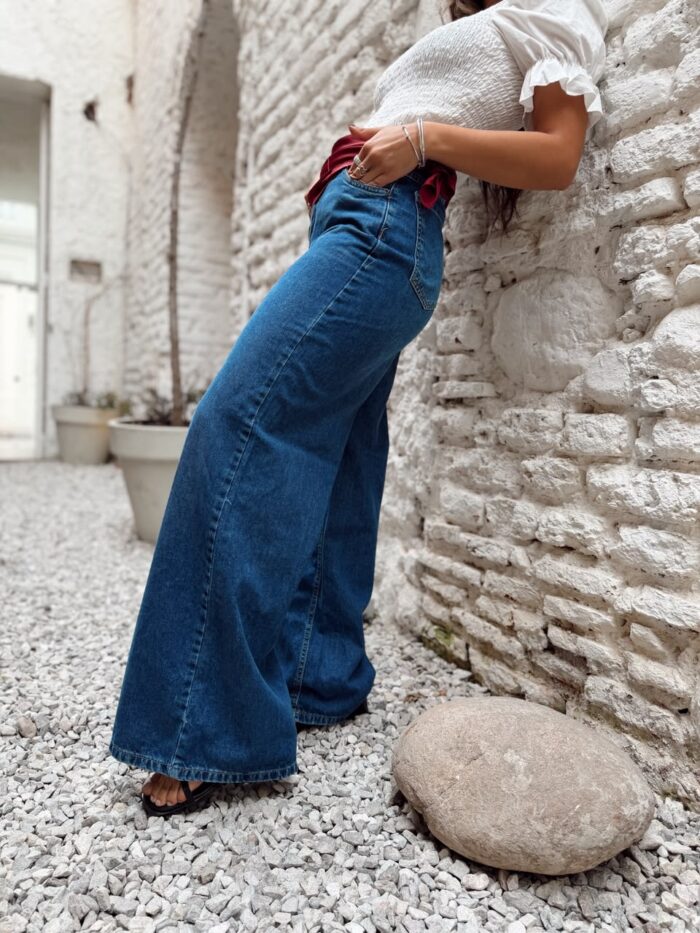 JEANS WIDE FUNKY MID BLUE 5168