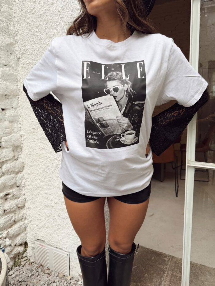 REMERA OVERSIZE ESTAMPADA REVISTA BY DIOSAS