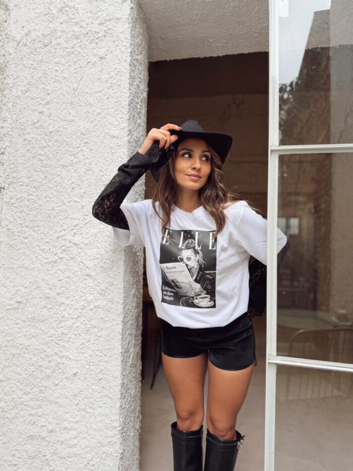 REMERA OVERSIZE ESTAMPADA REVISTA BY DIOSAS
