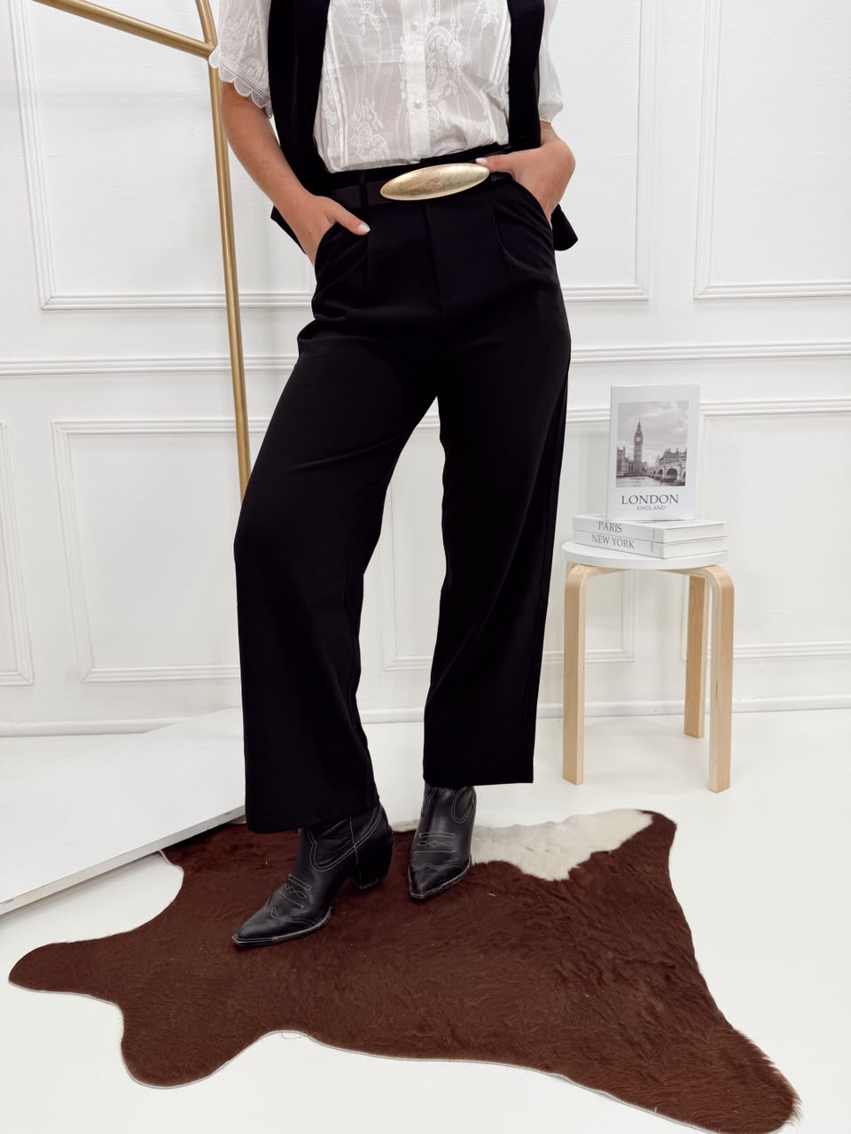 PANTALON SASTRERO RECTO CON ELASTICO