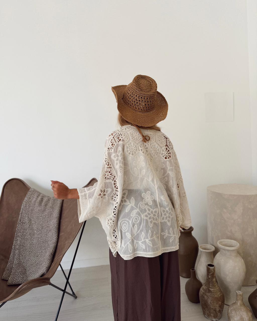 KIMONO SOFIA BRODERIE BORDADO - Imagen 2