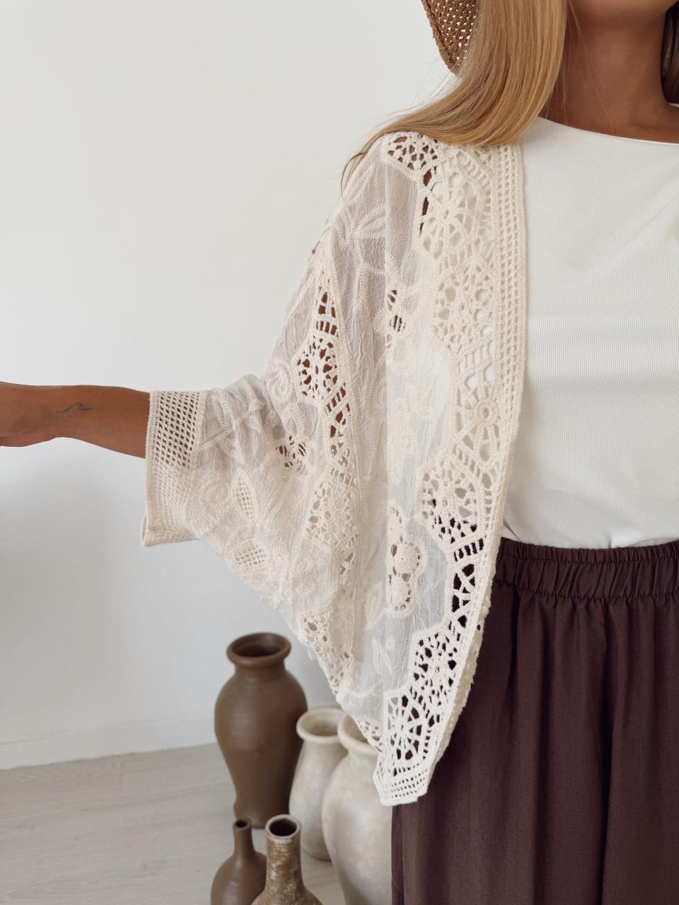 KIMONO SOFIA BRODERIE BORDADO - Imagen 3