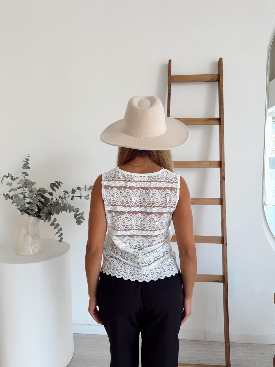 MUSCULOSA IRIS ENCAJE CON BANDO - Imagen 3