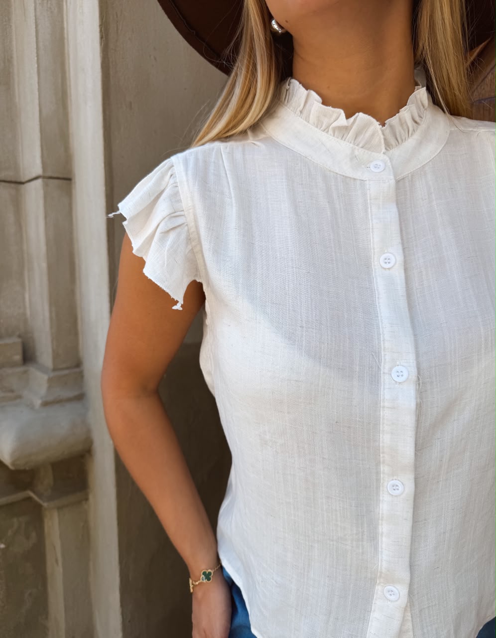 CAMISA SIN MANGA VOLADO 6053 - Imagen 4