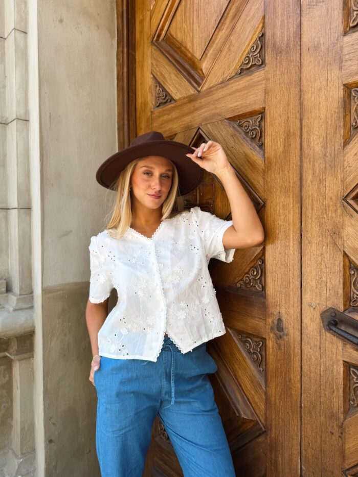 CAMISA BRODERIE PERLAS 3931