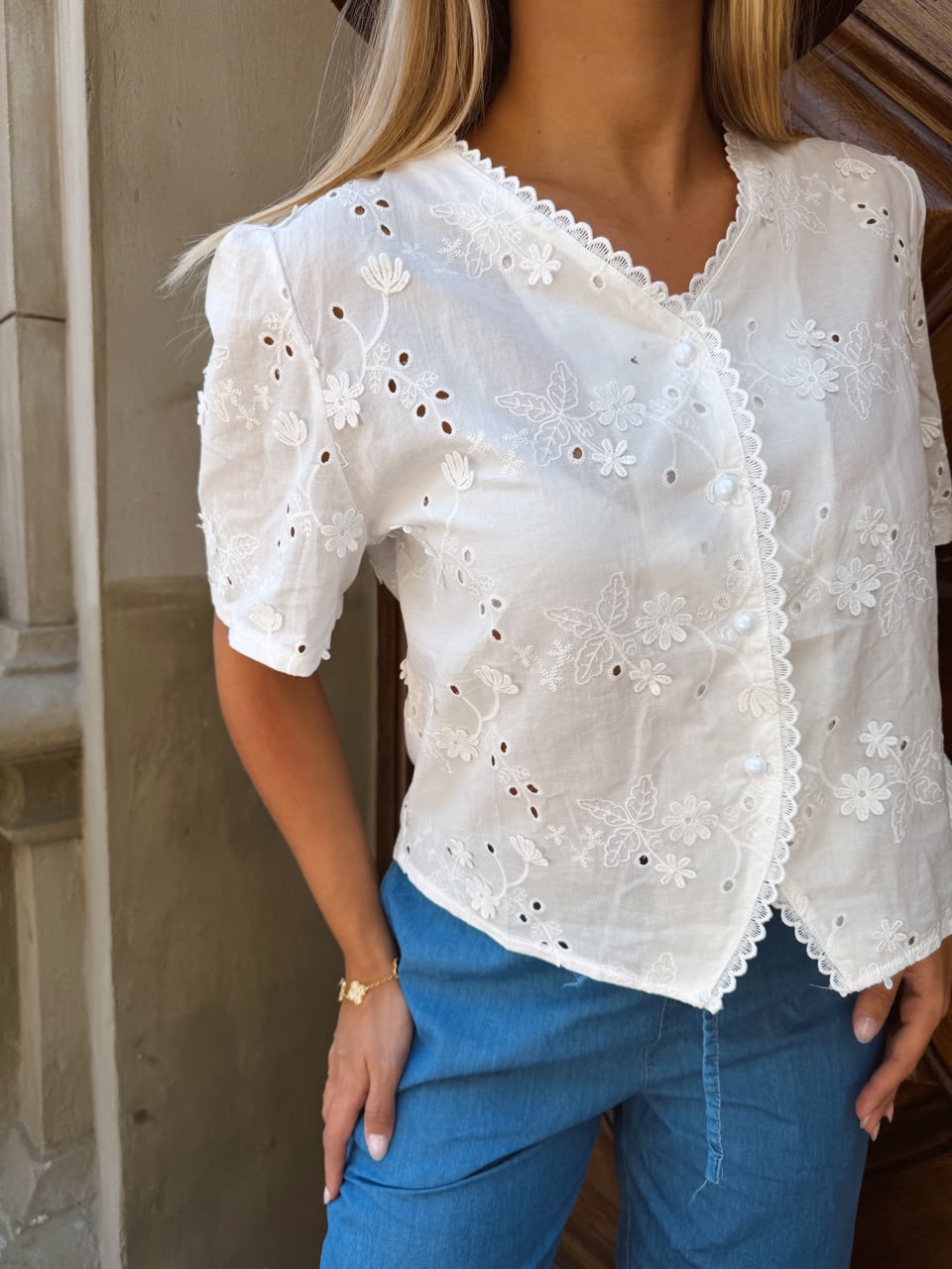 CAMISA BRODERIE PERLAS 3931 - Imagen 6