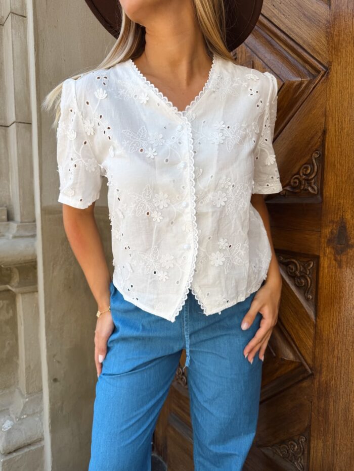 CAMISA BRODERIE PERLAS 3931