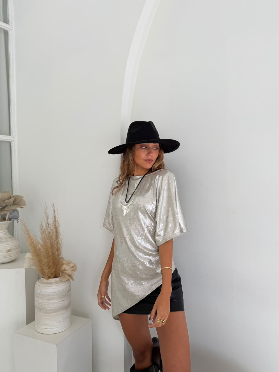 BLUSA FIORELLA DE FOIL